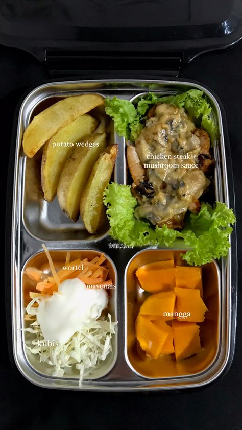 Bekal Diet, School Lunch Recipes, Healthy Lunch Snacks, Healthy Food Menu, Healthy Lunch Meal Prep, Easy Healthy Lunches, Makanan Diet, Healthy Food Dishes, Food Combining