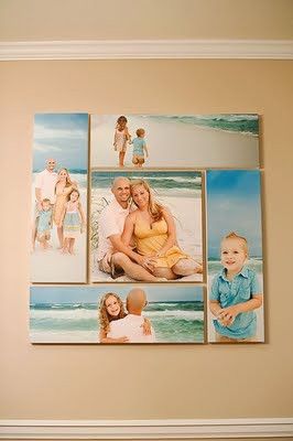 Cute idea for when we come back from Myrtle Beach!                                                                                                                                                                                 More Photowall Ideas, Photo Wall Display, Foto Tips, Personalized Wall Art, Wall Display, Diy Wall Art, Photo Displays, Beach Photos, Diy Wall