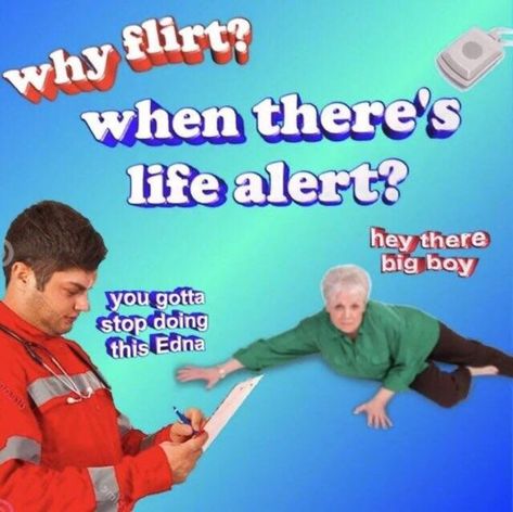 Why flirt when there's life alert? Get sexy firefighters and EMTs instead of old men. #funny #meme #humor #funnymeme Life Alert, Reaction Photos, The Slim Shady, Weird Core, Response Memes, Reaction Pic, Debby Ryan, Quality Memes, Memes Br