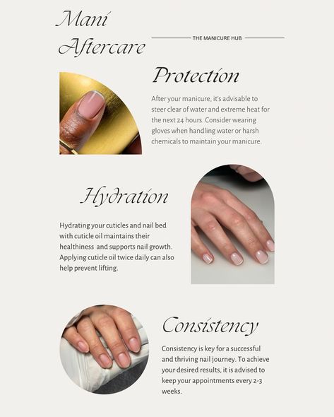 At The Manicure Hub, the focus is on helping your nails thrive! However it’s a team effort to achieve long-lasting and beautiful nails. I’ve put together a handy aftercare guide with some helpful tips that will truly make a difference to your manicures. Just swipe right to check it out! And don’t forget to grab your aftercare kit at the end of your appointment. Your nails will thank you!✨ #manicurist #gelnails #aftercare #nailhealth #luxurymanicures #londonmanicure #thegelbottle #disoveru... Manicure Aftercare, Nail Aftercare, Russian Manicure, Nail Services, Swipe Right, Team Effort, Nail Health, Nail Kit, Make A Difference