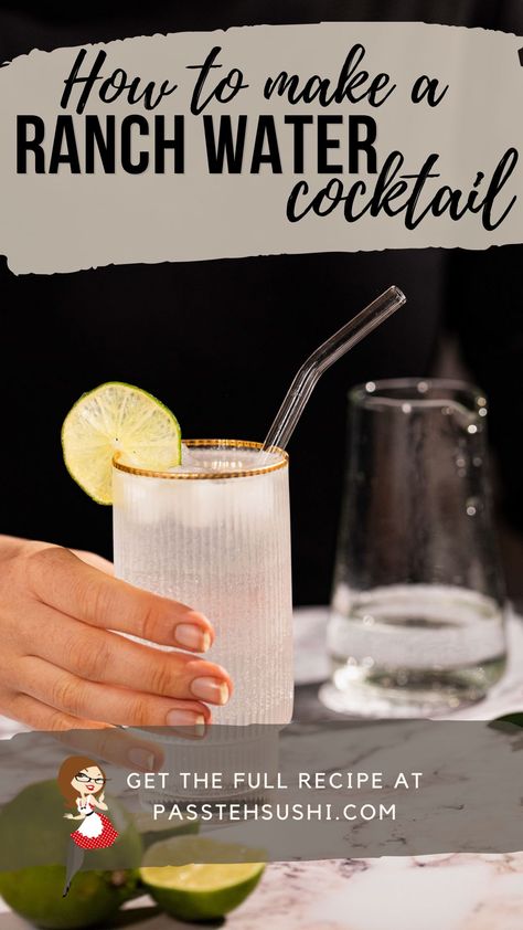 Ranch Water Texas Ranch Water, Ranch Water Cocktail, Ranch Water Recipe, Paper Plane Cocktail, French 75 Cocktail Recipes, Ranch Water, Simple Cocktail, Cocktail Maker, Pineapple Margarita