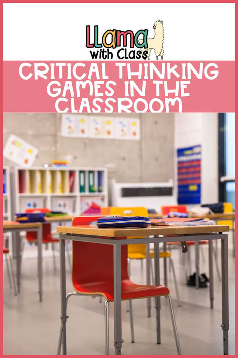 Adding time in your classroom for critical thinking is a great routine to help students build their problem solving skills. Check out these critical thinking games that help students solve problems, overcome difficulties, and growth their growth mindset ideas. Perfect for early finishers, a soft start, or for mindfulness time in the upper elementary classroom. This routine works great and students love it! Third graders, fourth graders, and fifth graders love this classroom routine. Games In The Classroom, Flexible Seating Classroom, Thinking Games, Indoor Recess, Improve Communication Skills, Classroom Transformation, Classroom Routines, Quiet Activities, Teacher Technology