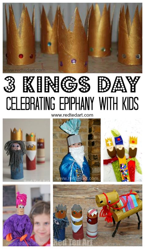 Ephinany Crafts For Kids, 3 Kings Day Traditions, 3 Wise Men Craft, Wise Men Craft For Kids, Three Kings Day Traditions, Three Kings Craft, 3 Kings Day Crafts, Three Wise Men Craft, Epiphany Party