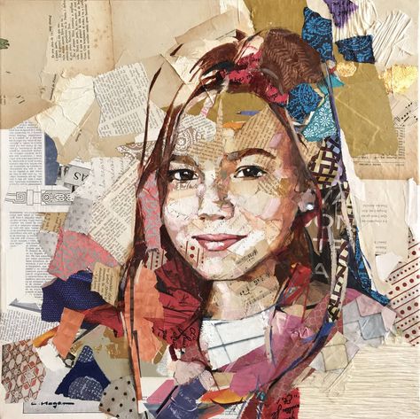 Carme Magem, Collage Portraits, Abstract Painting Diy, Collage Collage, Mixed Media Portrait, Collage Portrait, Collage Art Projects, Paper Collage Art, Portrait Paintings