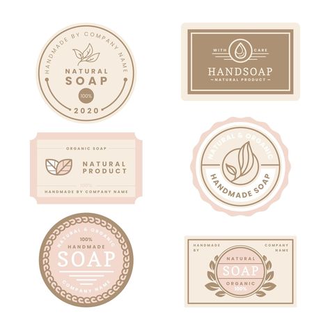 Free Vector | Soap label collection template Soap Packaging Template, Fancy Soap Packaging, Soap Label Design, Handmade Soap Packaging, Soap Labels Template, Labels Printables Free Templates, Soap Packaging Design, Soap Design, Soap Stamp