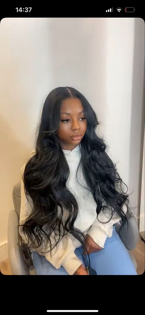 Curled Middle Part Sew In, Black Bust Down Wig, 26 28 30 Inch Sew In, Middle Part Weave With Curls, Wavy Leave Out, Middle Part Loose Curls, 40 Inch Hair, Loose Curl Wig, Middle Part Curls