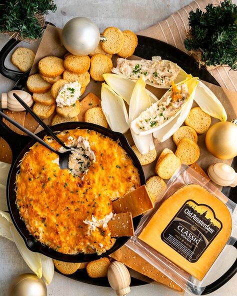 Christina | Easy Gourmet Meals on Instagram: "#AD New recipe! This creamy and delicious crab dip is a family tradition that you will love! ⁠ ⁠ My dad grew up enjoying crab dip every Christmas with his family, and over the last few years, we’ve started to make it each Christmas. ⁠ ⁠ This year, we added Old Amsterdam Classic Gouda for even more delicious flavor. We love to serve with crackers and endive. It’s the perfect holiday dip! ⁠ ⁠ Old Amsterdam Gouda is perfect for any holiday recipe. Whether you’re adding a spin on a family tradition, making gouda the star of your holiday gatherings, or adding gouda to your festive cheese board, there is an Old Amsterdam Cheese for every holiday occasion! ⁠ ⁠ Get the recipe below and grab the link in my bio to locate Old Amsterdam Gouda near you! ⁠ ⁠ Old Amsterdam Cheese, Amsterdam Cheese, Holiday Dip, Holiday Dips, Gourmet Meals, Crab Dip, Family Tradition, Iron Skillet, Family Traditions