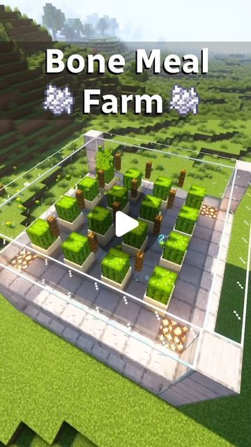 Humoky on Instagram: "Bone Meal  Farm🦴| Follow Humoky on YouTube❤️ -Follow me for more Tutorial Minecraft❤️  - Save this video and share at friends✨  -If you see this your the BEST 👑 Credit to @elig0os  _________________________________________________________  #minecraft #minecraftbuild #minecraftturorial #minecraftinspiration #minecraftredstone #minecraftbuilding #minecraftdaily #minecraftideas #minecraft #minecrafthouse #minecraftonly #minecrafthacks #minecrafter #humoky" What To Add To Minecraft World, Minecraft Auto Farm Ideas, Bonemeal Farm Minecraft, Minecraft Building Ideas Farm, Sugarcane Farm Minecraft, Mob Farm Minecraft, Minecraft Farm Ideas Crops, Minecraft Farm Design, Minecraft Bee Farm