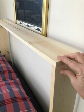 Build A Headboard, Farmhouse Bedroom Set, Diy Bed Headboard, Diy Wood Headboard, Simple Headboard, Headboard Diy, Headboard With Shelves, Pallet Headboard, Rustic Headboard