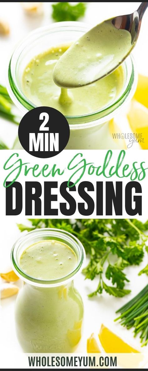 Goddess Dressing Chopped Leaf, Best Green Goddess Dressing Recipe, Sweet Green Dressing Recipes, Green Goddess Salad Dressing Recipe, Sun Goddess Dressing, Original Green Goddess Dressing Recipe, Greek Goddess Salad Dressing, Greek Goddess Dressing Recipe, Panera Green Goddess Sandwich