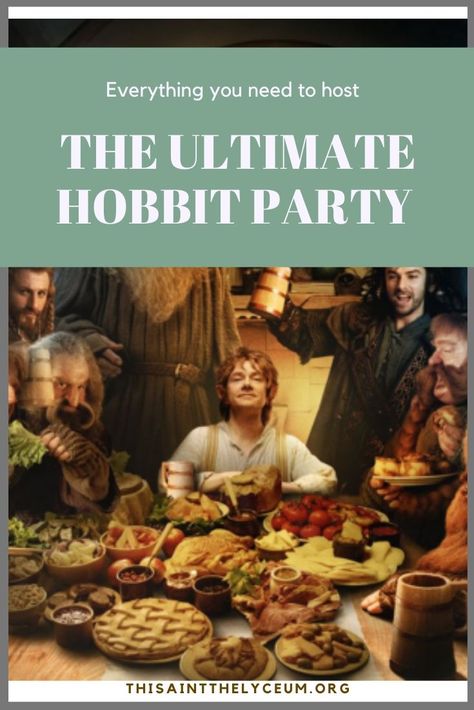 The Hobbit Themed Food, Hobbit 33 Birthday, Hobbit Themed Food, Bilbo Birthday Party, Hobbit Party Decor, Hobbit Themed Birthday Party, Hobbit Party Games, Bilbo Party, Bilbo Baggins Birthday Party