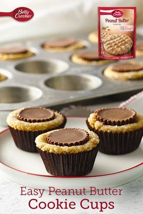 Cake Mix Recipes Cookies, Cookies From Cake Mix Recipes, Peanut Butter Cookie Cups, Target Recipes, Cookies And Cream Cookies, Cookies Recipes Easy, Cookie Cups Recipe, Cup Cookies, Cookies And Cream Cake