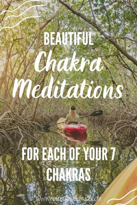 Practicing meditation? Here are a full list of guided meditations specially designed for each of your 7 chakras. Learn more about each chakra, what it means, how to balance and meditate to it. FREE 7-day meditation guide included! #ChakraMeditation #Meditation Chakra Guided Meditation Script, Chakra Meditation Guided, Root Chakra Meditation, Random Advice, Practicing Meditation, Chakra Balancing Meditation, Guided Meditation Scripts, Yoga Teacher Resources, Meditation Guide