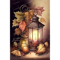 Happy Fall Images, Autumnal Drawings, Thanksgiving Art Painting, Autumn Scenery Painting, Fall Illustration Autumn, Fall Rocks, Autumn Lantern, Art Kits For Adults, Fall Lantern