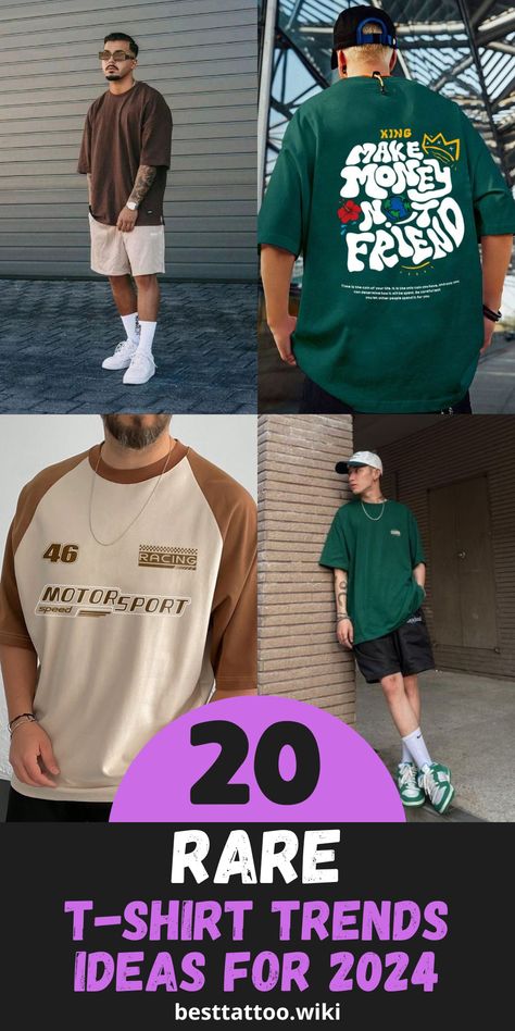 Discover the Top 20 Men’s T-Shirt Trends for 2024: Bold Statements, Artistic Designs & More! Trending Tshirt Designs Graphic Tees, T Shirt Design Trends 2024, T Shirt Trends, Grafic Tees, Vintage Logos, Bold Statements, Trends For 2024, Shirt Illustration, Retro Brand