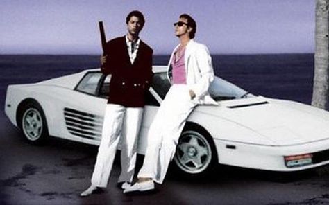 MIAMI VICE 😎 White Ferrari Testarossa fashion icon🙌🏻🙌🏻 #thefilm #TheFerrari #miamivice #vice #miami #donjohnson #miamibeach #miaminights… Miami Vice Fashion, Famous Movie Cars, Sonny Crockett, City Party, Blu Ray Collection, White Ferrari, Tv Cars, Ferrari Testarossa, Vice City