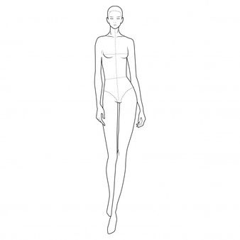 Fashion body figure template | Premium Vector Figure Template, Fashion Sketch Template, Fashion Model Drawing, Croquis Fashion, Fashion Figure Templates, Fashion Illustration Poses, Fashion Template, Fashion Model Sketch, Body Template