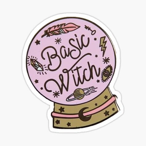 Diy Hairbow, Denim Paint, Witch Stickers, Sticker Inspo, Stationary Store, Halloween Cartoon, Basic Witch, Stickers Redbubble, Hydroflask Stickers