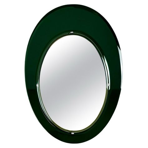 Check out this item from 1stdibs! Large oval mirror attributed to Fontana Arte – 1960: https://www.1stdibs.com/id-f_38333162 Green Mirror Frame, Dark Green Mirror, Large Oval Mirror, Bevelled Mirror, Green Mirror, Green Mirrors, Mirror Frame, Oval Mirror, Beveled Mirror