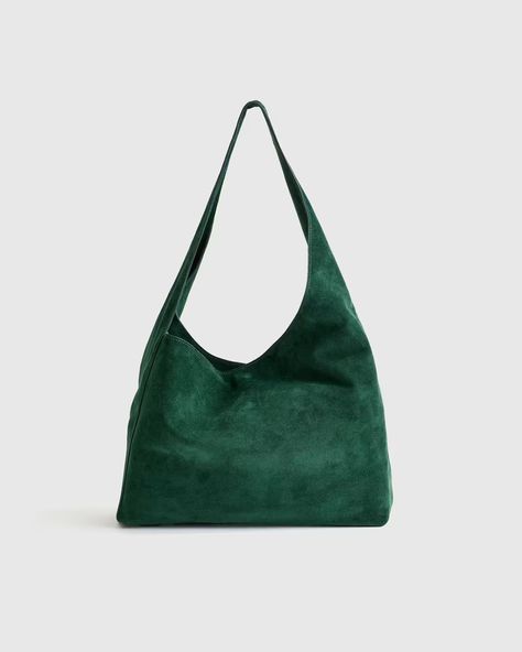 Italian Suede Slouchy Shoulder Bag