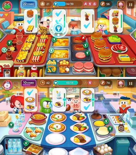 [Global]Pancakes, Omelet Rice, Hamburgers, and More! Cooking Game "LINE Chef" Launches Worldwide Today | LINE Corporation | News Cooking Fever Game, Omelet Rice, Restaurant Game, Cooking Fever, Game Cafe, Line Game, 2d Game Art, Cooking Game, Game Ui Design