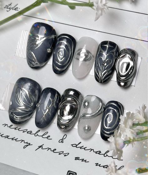 Trendy and sleek ATEEZ themed nails. ATEEZ logo can be removed upon request in personalization. Design will be replaced with something else that will still fit the vibe of the nail designs! PLEASE CONSIDER ORDERING A NAIL SIZING KIT FOR BEST FIT! Ateez Nail Inspiration, Ateez Concert Nails, Ateez Themed Nails, Ateez Nails Ideas, Ateez Nail Ideas, Kpop Nails Designs Ateez, P1harmony Nails Designs, Ateez Nails Designs, Txt Inspired Nails