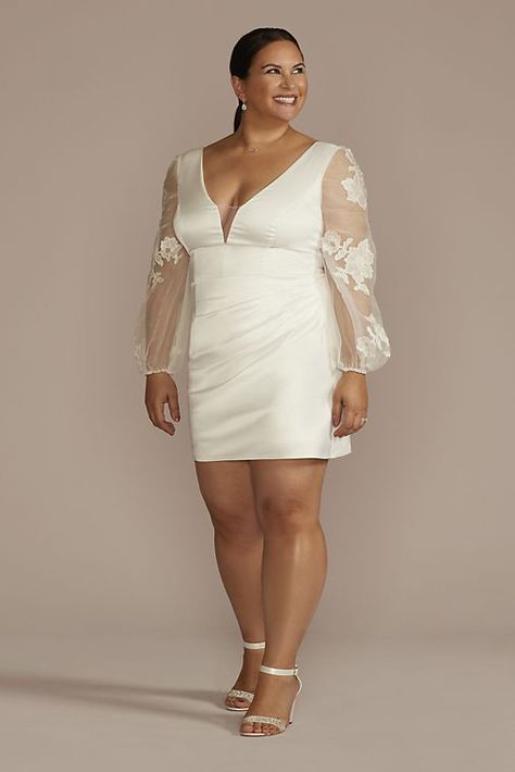 store navigation SHOP HOT DEALS PLANNING ABOUT BOOK APPOINTMENT Search for a product SEARCH STORE LOCATOR USER ACCOUNT PAGE Embroidered Lace Wedding Dress, Mini Wedding Dress, Short Satin Dress, Flowy Gown, Plus Wedding Dresses, Plus Size Brides, Plus Size Beach, Elegant Ball Gowns, Civil Wedding Dresses