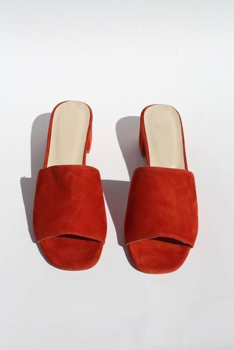 Red Suede Shoes, 500 Miles, Pantone Colors, Ballerina Pumps, Suede Slides, Wild At Heart, Maryam Nassir Zadeh, Sustainable Fashion Brands, Roger Vivier