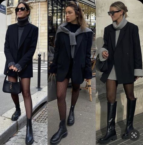 All Black Outfits For Women, Winter Fashion Outfits Casual, Black Dress Outfits, Everyday Fashion Outfits, Winter Outfit Inspiration, Nyc Fashion, Mode Inspo, Autumn Outfit, Outfit Inspo Fall