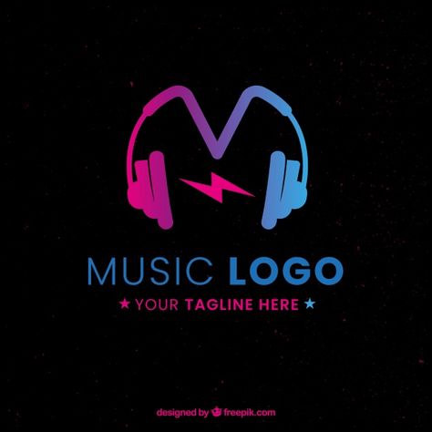 Modern music logo Free Vector Pasta Tattoo, Faces Profile, Music Line, Logo Dj, Destop Wallpaper, Musical Logo, Sound Logo, Logo Music, Music Logo Design