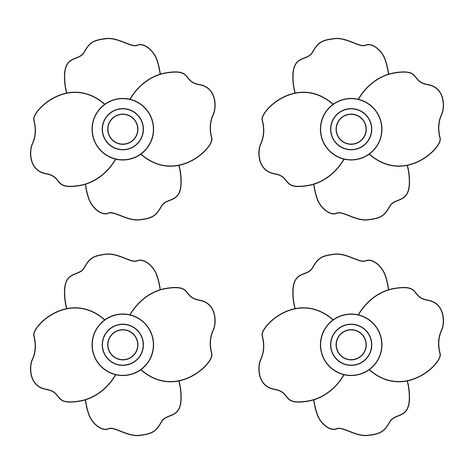 Printable Poppies Template Poppy Leaves Template, Printable Poppy Template, Poppy Template Free Printable, Felt Poppy Template Free Printable, Poppy Printables Free, Poppy Flower Petal Template, Poppy Symbolism, Poppy Template, Paper Flower Printable Templates