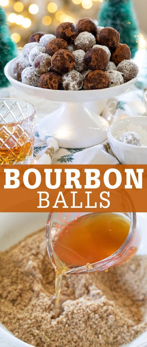 Bourbon Balls Recipe, Bourbon Punch, Classic Christmas Treats, Bake Christmas, Bourbon Balls, Sweet Bourbon, Bourbon Recipes, Christmas Food Treats, Holiday Desserts Table