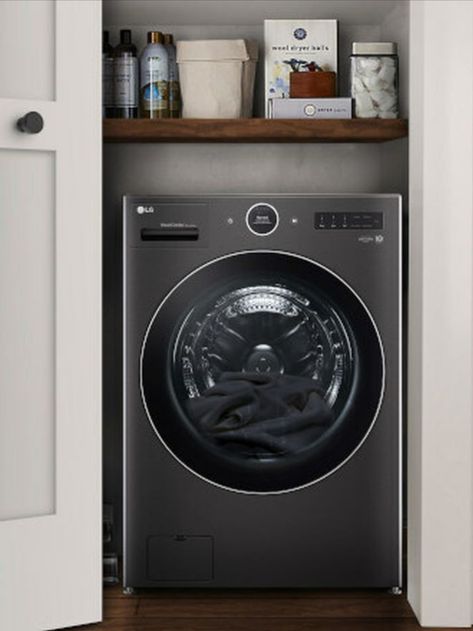 LG WashCombo is All-in-One Washing Machine With Built-in AI Efficiency Washer And Dryer In One Machine, All In One Washer Dryer Laundry Room, Grey Washer And Dryer, All In One Washer Dryer Combo, Washer And Dryer In Bathroom, All In One Washer Dryer, Lg Washer Dryer Combo, Washer And Dryer Combo, Best Washer Dryer