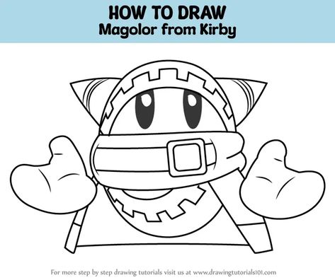 How to Draw Magolor from Kirby (Kirby) Step by Step | DrawingTutorials101.com Draw Kirby, Waddle Dee, Pin Interest, Drawing Sheet, Learn Drawing, Homeschool Art, Step By Step Drawing, Learn To Draw, Kirby