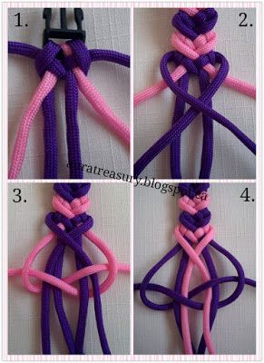 DIY - How to make Paracord Bracelet 05 / Ankle Bracelet Parachute Cord Crafts, Paracord Projects Diy, Paracord Bracelet Patterns, Pola Macrame, Paracord Bracelet Tutorial, Paracord Braids, Cords Crafts, Ankle Bracelets Diy, Paracord Bracelet Diy