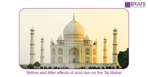 Effects of acid rain on Taj Mahal Pollution Pictures, Aquatic Ecosystem, Acid Rain, Alternative Energy Sources, Geothermal Energy, Water Molecule, Life Poster, Air Air, Human Activity