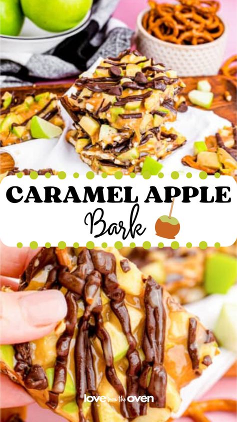 Fresh Caramel Apple Bark, Caramel Apple Casserole, Apple Caramel Pretzel Bark, Caramel Apple Brittle, Carmel Apple Bark Dessert, Apple Carmel Bark, Caramel Apple Chocolate Bark, Caramel Apple Bark Recipe, Carmel Apple Chocolate Bark