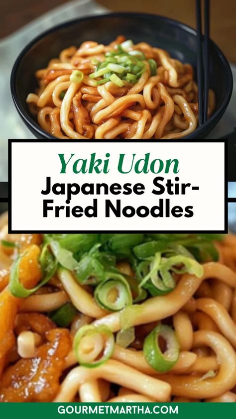 Chicken And Udon Noodles, Japanese Fried Noodles Recipe, Yaki Udon Recipe, Chicken Udon, Japanese Noodle Dish, Udon Noodles Recipe, Fried Udon, Fried Noodles Recipe, Udon Recipe