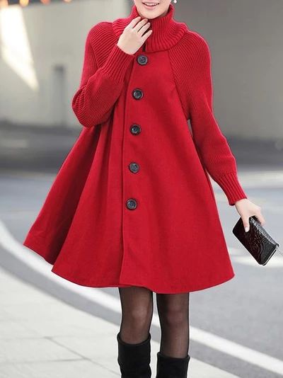 Wool cape coat