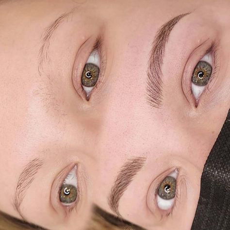 Natural Brow Tattoo, Natural Nano Brows, Natural Microbladed Eyebrows, Nanoblading Eyebrows Before And After, Nanobrows Before And After, Nano Combo Brows, Nano Brows Vs Microblading, Nano Strokes Eyebrows, Brow Tattoo Permanent Makeup