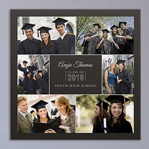 Scrapbook Graduation Ideas, Graduation Scrapbook Layouts, Graduation Photo Collage, Graduation Canvas, Photo Collage Board, Scrapbook School, School Scrapbook Layouts, Graduation Scrapbook, Photo Collage Canvas