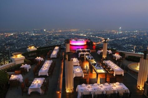 Lebua Sky Bar | Best Rooftop Wedding Venues in the World | Bridal Musings Wedding Blog 1 Rooftop Wedding Venue, Sky Bar, Bangkok Hotel, City At Night, Rooftop Wedding, Jw Marriott, Design Hotel, Rooftop Bar, Hotels Design