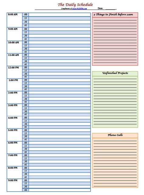 School/Daily time management schedule Time Management Ideas, Time Management Printable, Organizing Time Management, Schedule Organization, School Principal, Green Beach, Daily Planner Pages, Family Planner, Organizing Time