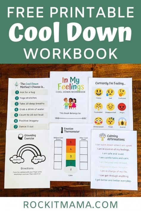 Dealing with BIG child emotions? Download our FREE printable cool down workbook for parents and teachers, to assist in calming a child's big emotions and for promoting emotional intelligence! DIY Cool down corner ideas for kids.  Home or classroom anger management. Cool down corner for preschool. Printable cool down worksheets for cool down corner. Printable anger management tool. #cooldowncorner #cooldownprintable #cooldownclassroom #socialemotionallearning #emotionallearning #parentingtips Emotional Regulation Printables, Calm Down Printables Free, Free Coping Skills Printables, Calming Corner Free Printables, Self Regulation Activities For Kids Free Printable, Free Feelings Printables, Calm Down Corner Free Printables Preschool, Free Social Emotional Printables, Free Calm Down Corner Printables