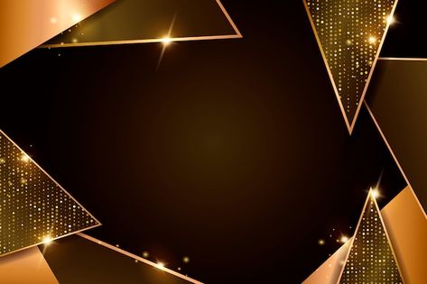 Realistic luxury background | Free Vector #Freepik #freevector #gold-triangle #dark-gold #golden-triangle #black-gold Ysl Poster, Luxury Background Design, Sbh Background, Black And Gold Background, Red Carpet Background, Social Media Campaign Design, Background Luxury, Black And Gold Theme, Background Ppt