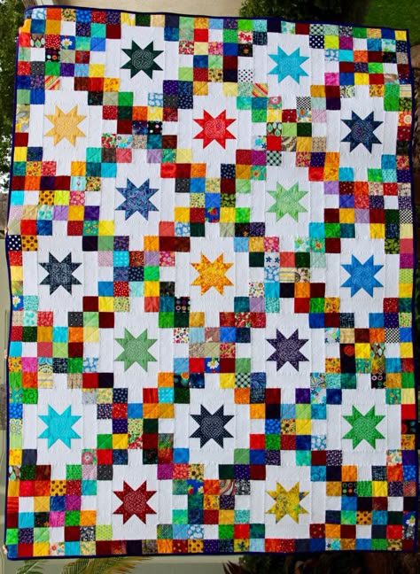 Double Irish Chain Quilt, Irish Chain Quilt Pattern, Colchas Quilting, Fun Quilts, Grandmother Quilt, Quilted Projects, Irish Chain Quilt, Nine Patch Quilt, Scrappy Quilt Patterns