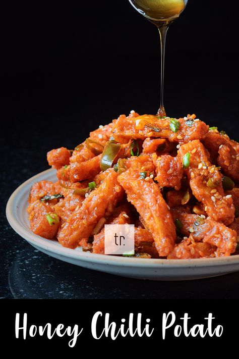 Potato Fingers, Honey Chilli Potato, Potato Snack, Chilli Potato, Potato Snacks, Food Photography Styling, Snap Food, The Sauce, Recipe Of The Day