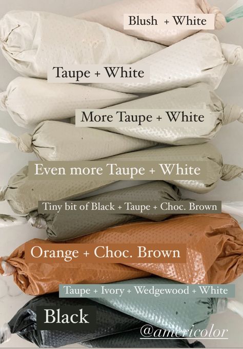 Neutral Icing Colors, Mixing Royal Icing Colors, Muted Frosting Colors, Royal Icing Color Guide, Neutral Royal Icing Colors, Taupe Food Coloring, Boho Icing Colors, Sage Green Icing Color, How To Make Taupe Royal Icing