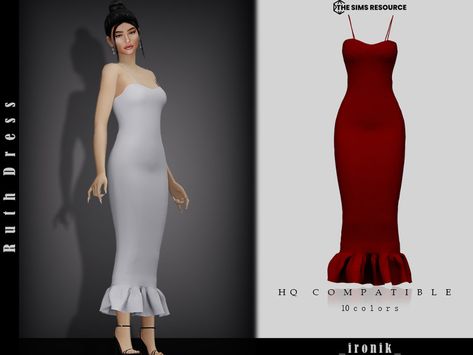 Sims Long Dress Cc, Bg3 Sims 4 Cc, Sims4 Dress Cc, Sims 4 Cc Dresses Party, Cc Clutter, Cc Clothing, Marilyn Monroe Dress, Sims 4 Tsr, Daphne Dress