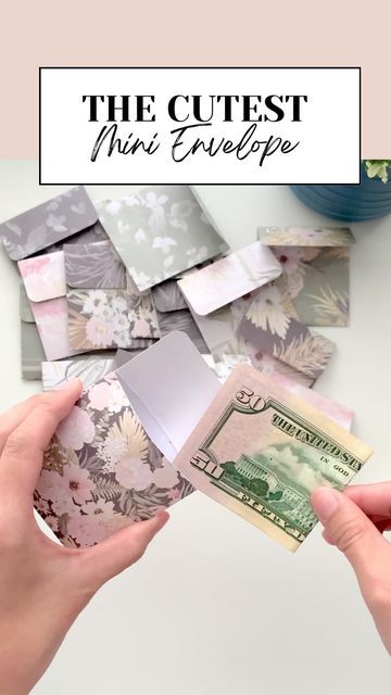 Design Money For Gift, How To Make 100 Envelope Challenge, Diy Budget Envelopes, Small Envelopes Diy Template, Cash Gift Envelope Diy, Saving Envelopes Ideas, Diy Coin Envelope, Diy Money Challenge Envelopes, Mini Cash Envelope Template